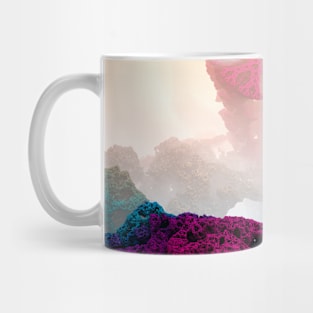 Fractal Coral mountains. Sport climbing theme Mug